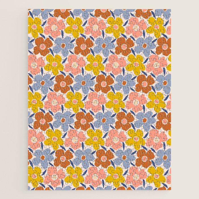 Retro Vintage Floral - 2  Jigsaw Puzzle Gallery Image 1