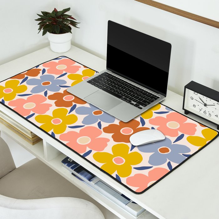 Retro Vintage Floral - 2  Desk Mat Gallery Image 2