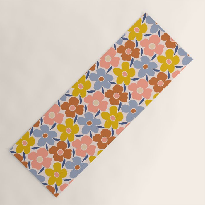 Retro Vintage Floral - 2  Yoga Mat Gallery Image 1