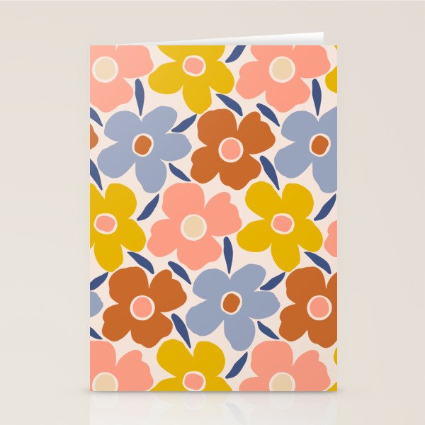 Retro Vintage Floral - 2  Stationery Card Gallery Image 1