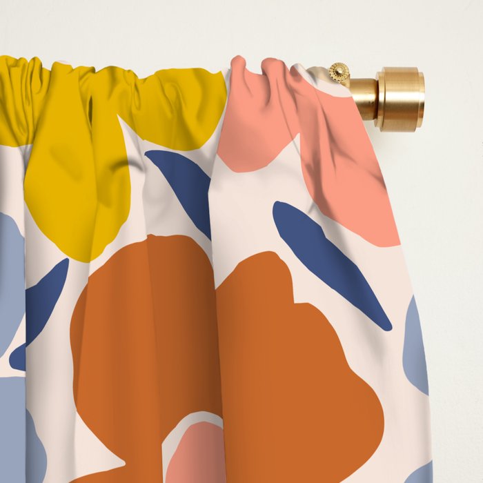Retro Vintage Floral - 2  Window Curtain Gallery Image 2