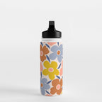 Retro Vintage Floral - 2  Water Bottle Gallery Image 3