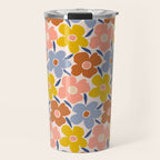 Retro Vintage Floral - 2  Travel Mug Gallery Image 1