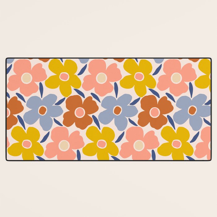Retro Vintage Floral - 2  Desk Mat Gallery Image 3