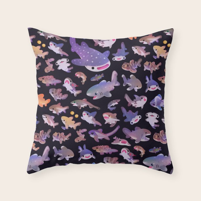 Shark day 2 Throw Pillow Gallery Image 6