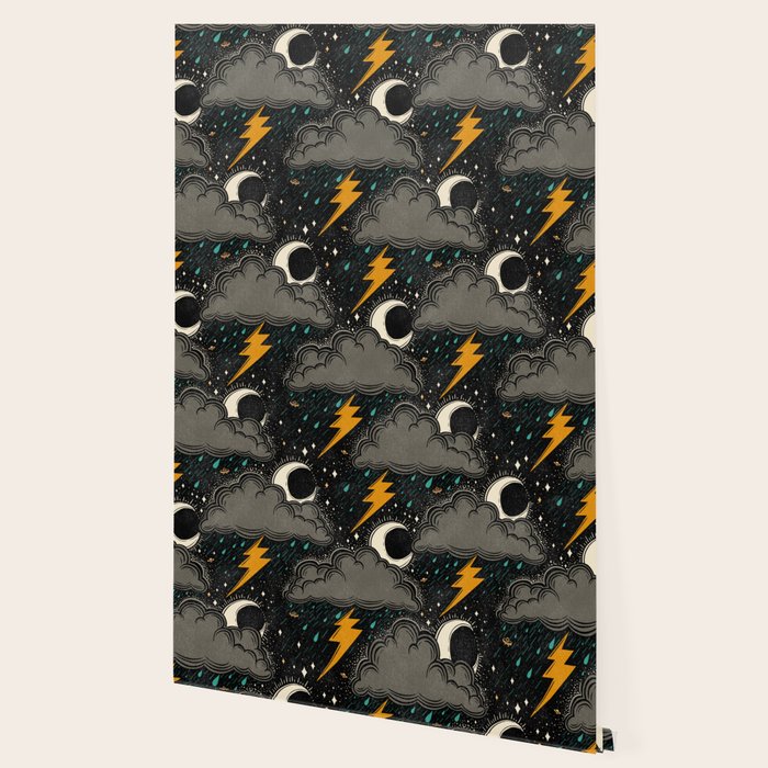 Stormy Night - Gray  Wallpaper Gallery Image 2