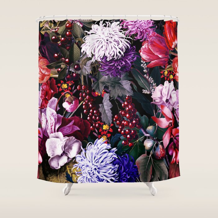 EXOTIC GARDEN - NIGHT XIX Shower Curtain Gallery Image 1