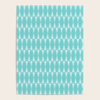 Mid Century Modern Geometric Hexad Pattern Light Aqua Poster Gallery Image 4