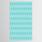 Mid Century Modern Geometric Hexad Pattern Light Aqua Tablecloth Gallery Image 2