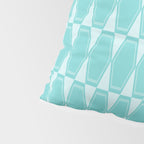 Mid Century Modern Geometric Hexad Pattern Light Aqua Pillow Sham Gallery Image 4