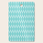 Mid Century Modern Geometric Hexad Pattern Light Aqua Cutting Board Gallery Image 1