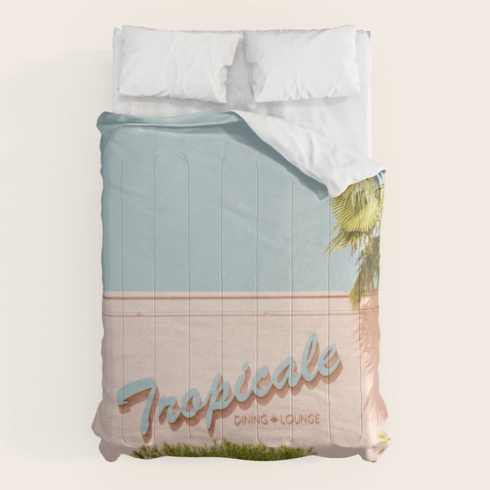 Tropicale Lounge - Retro Palm Springs Photography, Midcentury  Comforter Gallery Image 6