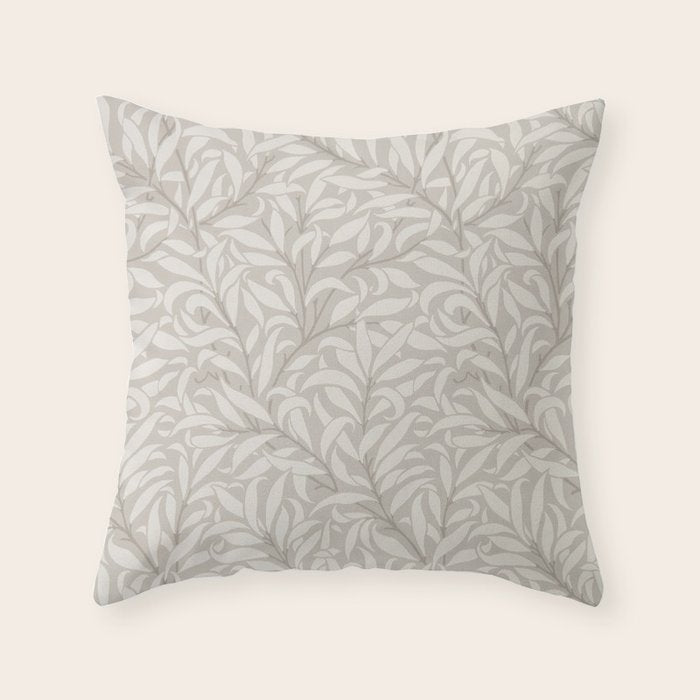 William Morris Willow Bough Dove Ivory Throw Pillow Gallery Image 6