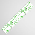 Green eco friendly children doodle pattern Table Runner Gallery Image 3