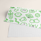 Green eco friendly children doodle pattern Wrapping Paper Gallery Image 2