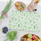 Green eco friendly children doodle pattern Cutting Board Gallery Image 2