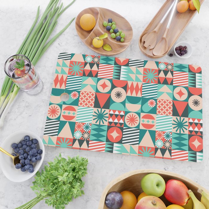 Mid Century Retro Holiday Cutting Board Gallery Image 2