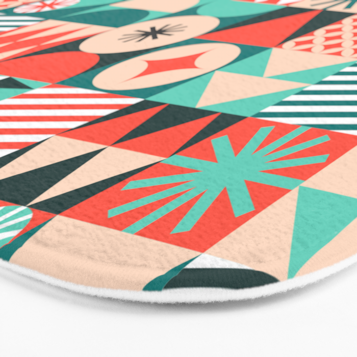 Mid Century Retro Holiday Bath Mat Gallery Image 3