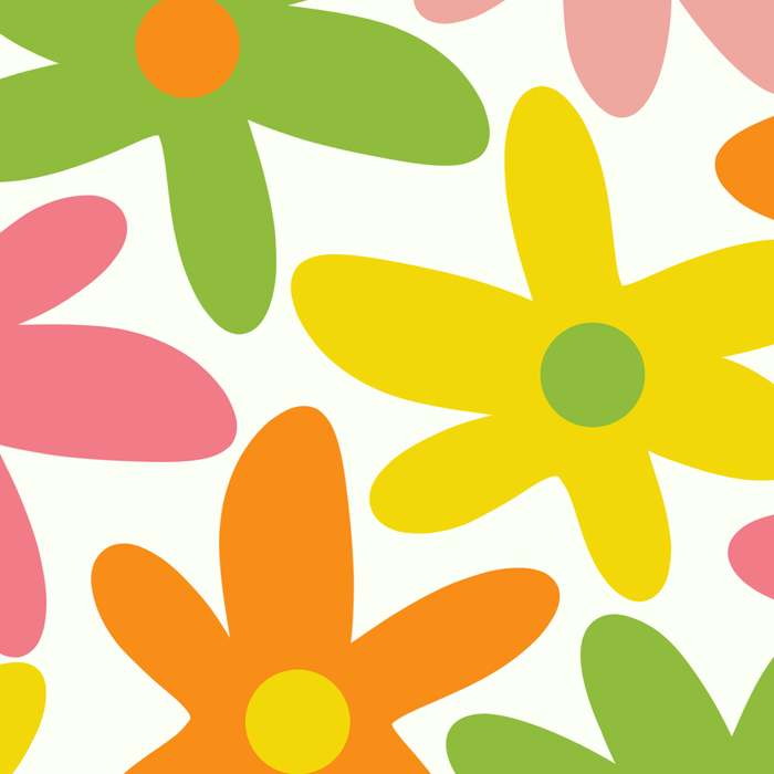 Daisy Time Retro Floral Pattern Green Pink Orange Yellow Coffee Mug Gallery Image 2