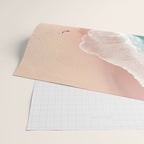 Pastel Coastline - Aerial View of Turquoise Sea and Blush Sand Wrapping Paper Gallery Image 2