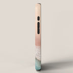 Pastel Coastline - Aerial View of Turquoise Sea and Blush Sand iPhone Case Gallery Image 2