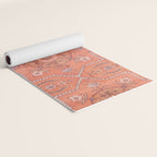 Vintage Distressed Pink Iranian Silk Yoga Mat Gallery Image 2