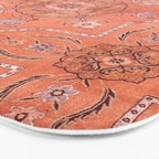 Vintage Distressed Pink Iranian Silk Bath Mat Gallery Image 3