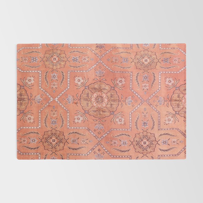 Vintage Distressed Pink Iranian Silk Rug Gallery Image 2