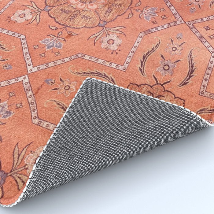 Vintage Distressed Pink Iranian Silk Rug Gallery Image 4