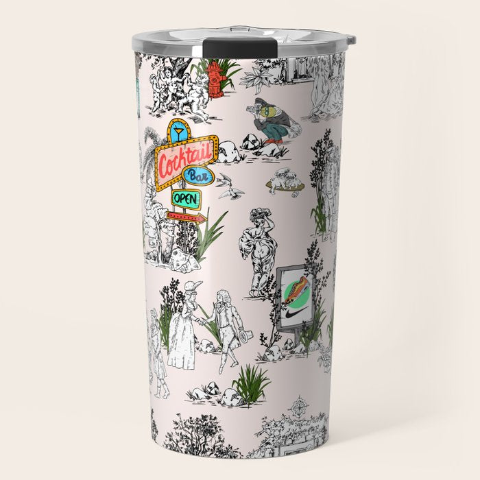 Toile de Jouy Between eras 01 Travel Mug Gallery Image 1
