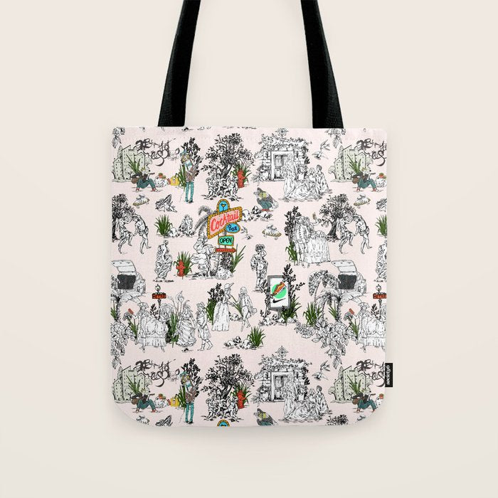 Toile de Jouy Between eras 01 Tote Bag Gallery Image 1