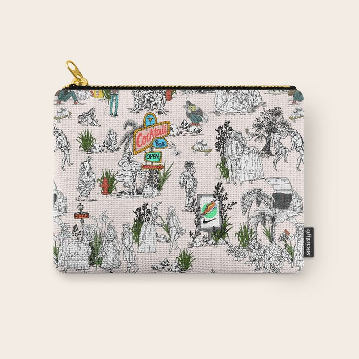 Toile de Jouy Between eras 01 Carry All Pouch Gallery Image 1