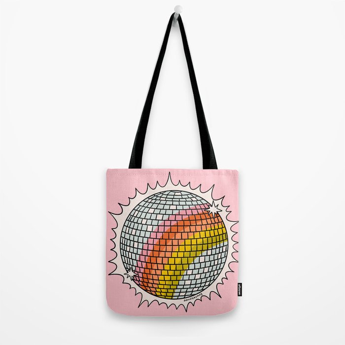 Rainbow Disco Ball Tote Bag Gallery Image 2