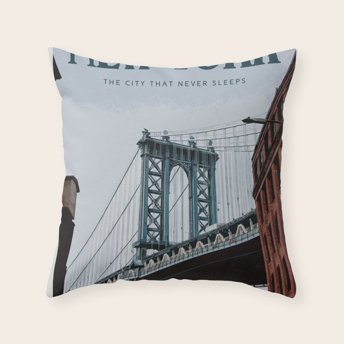 Visit New York Throw Pillow Gallery Image 1