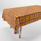 Vintage Granny Square Print Tablecloth Gallery Image 1