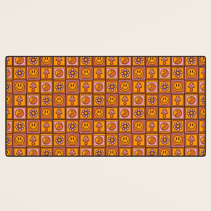 Vintage Granny Square Print Desk Mat Gallery Image 3