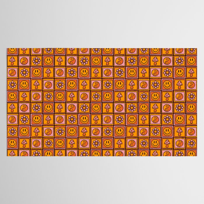 Vintage Granny Square Print Tablecloth Gallery Image 2