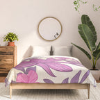 Deep Autumn Forest Floral in Magenta Comforter Gallery Image 3