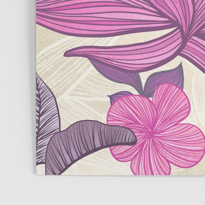 Deep Autumn Forest Floral in Magenta Poster Gallery Image 3