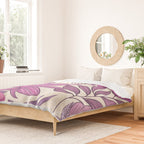 Deep Autumn Forest Floral in Magenta Duvet Cover Gallery Image 2
