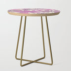 Deep Autumn Forest Floral in Magenta Side Table Gallery Image 1