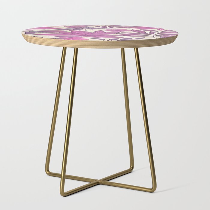 Deep Autumn Forest Floral in Magenta Side Table Gallery Image 1
