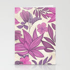 Deep Autumn Forest Floral in Magenta Stationery Card Gallery Image 2