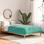 Colorful back to school sticker icon pattern Comforter Gallery Image 2