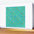Colorful back to school sticker icon pattern Wall Mural Gallery Image 2