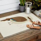 Laughing Kookaburra, Bird of Australia Outdoor Rug Gallery Image 2