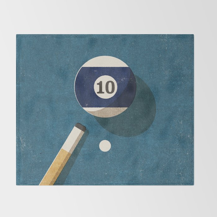 BILLIARDS / Ball 10 Throw Blanket Gallery Image 2