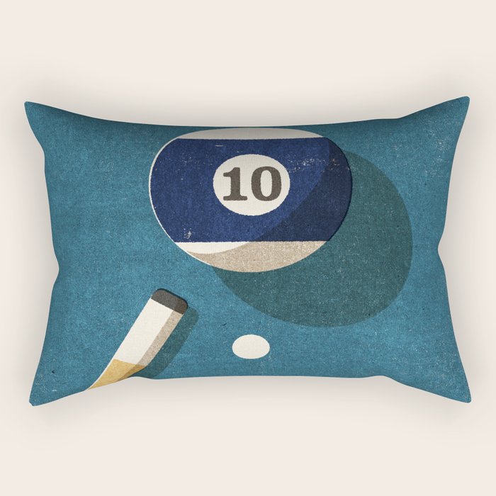 BILLIARDS / Ball 10 Rectangular Pillow Gallery Image 1