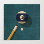 BILLIARDS / Ball 10 Wood Wall Art Gallery Image 1