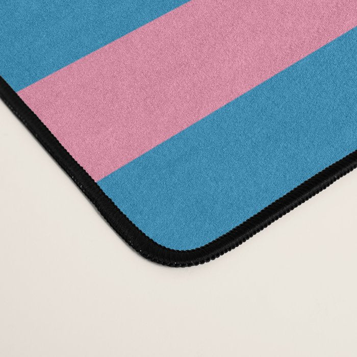 Colorful Block Stripe Bold Pattern Pink Green Orange Blue Desk Mat Gallery Image 4